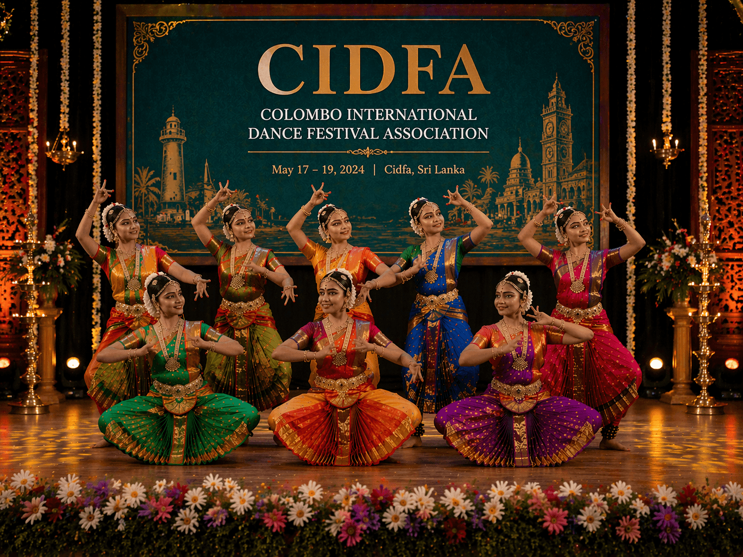 CIDFA students performing on stage at the annual festival
