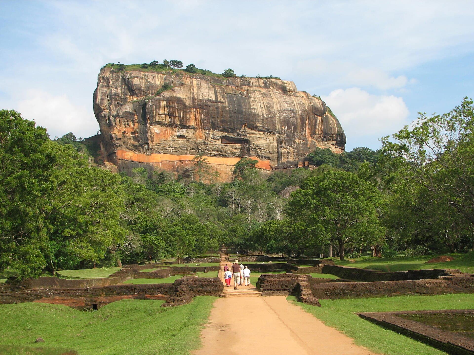 Sigiriya rock fortress rising above the Sri Lankan jungle